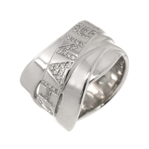 CHANEL Diamond Ring 18K White Gold 750 size54 6.25-6.5(US) 90287052 - Picture 1 of 10